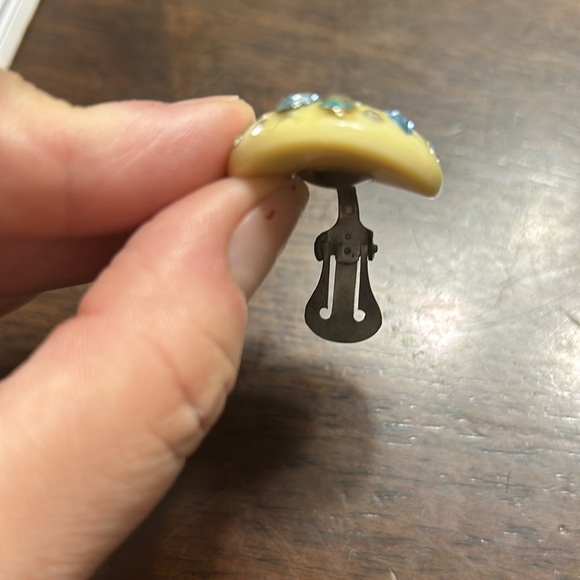 Vintage Bakelit clip on earrings - Picture 5 of 6